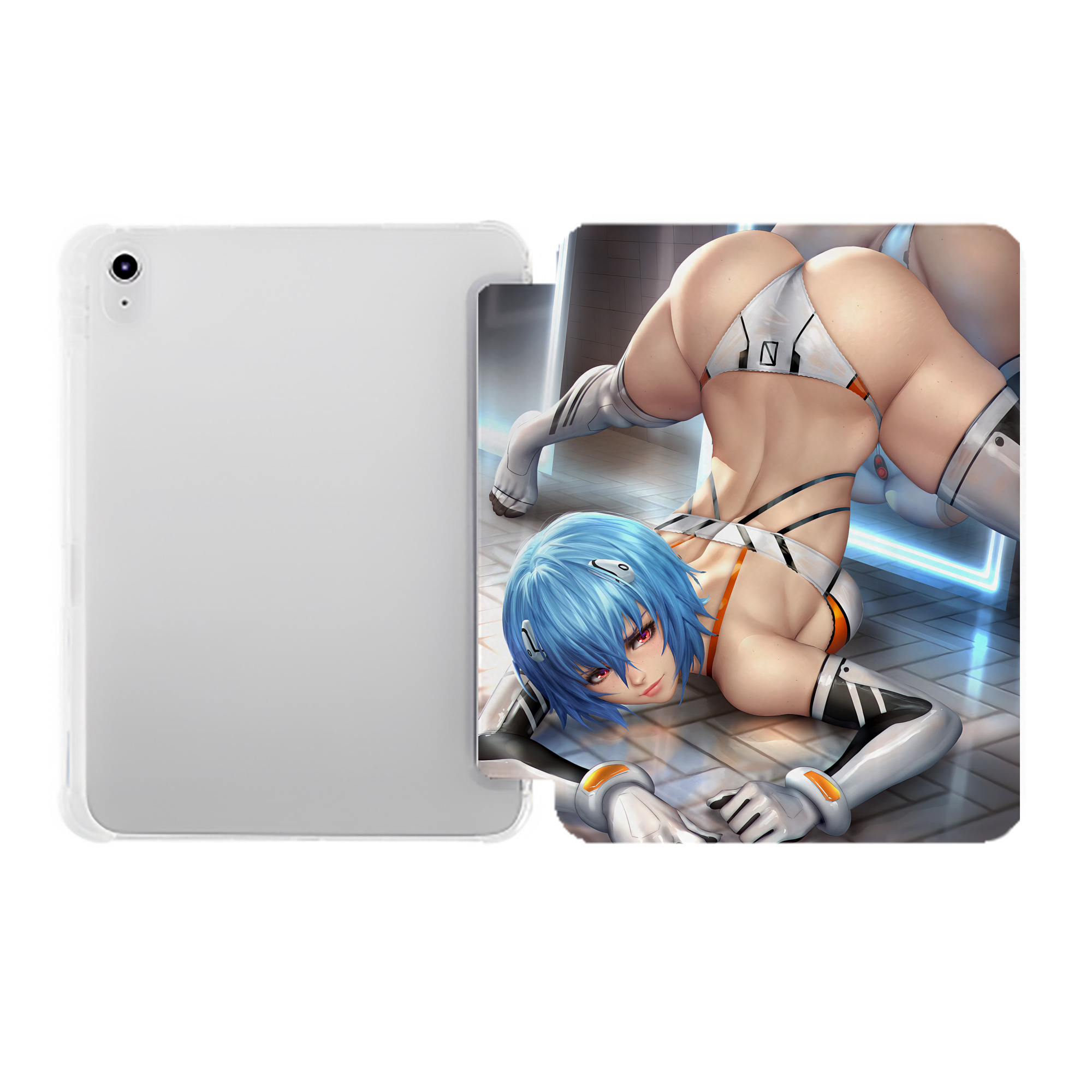 （画像用） EVA 新世紀エヴァンゲリオン IPad ケース ペン収納付き 三つ折りスタンド PUレザー×シリコン 対応機種9.5/10.5/10.9インチ